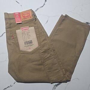 Levi's 565 Men's Size 31x30 Loose Straight Workwear Utility Khaki Stretch NWT